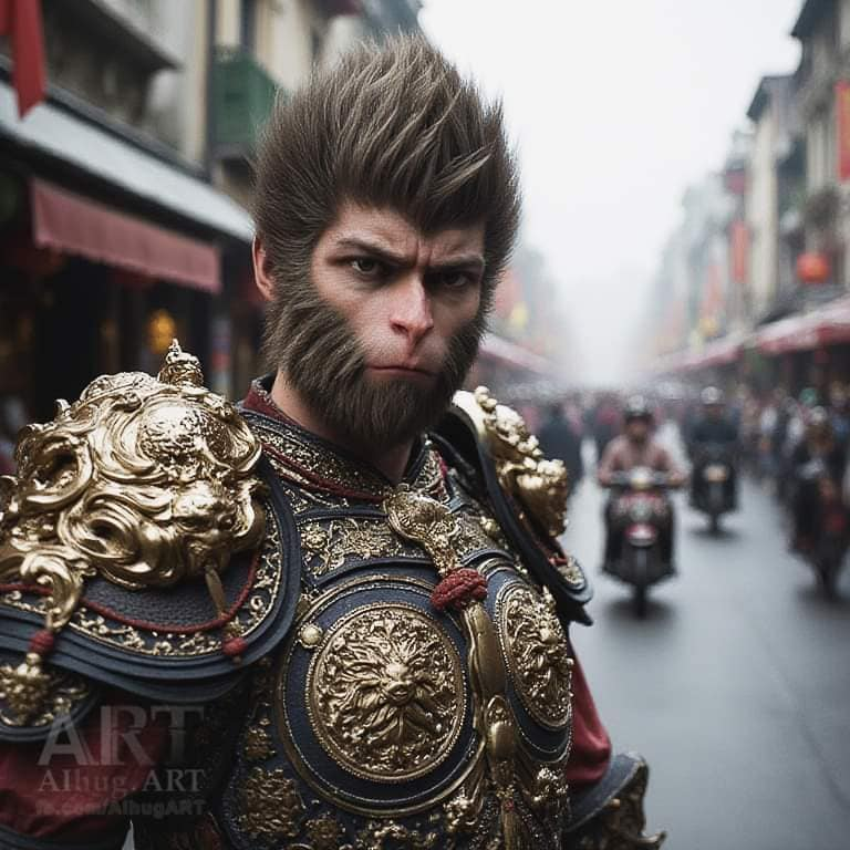 Fan Black Myth: Wukong quá sáng tạo, vẽ luôn hình Ngộ Không sang Việt Nam "du lịch", chân thật tới 100% Photo-1724643987456-17246439876301038101157