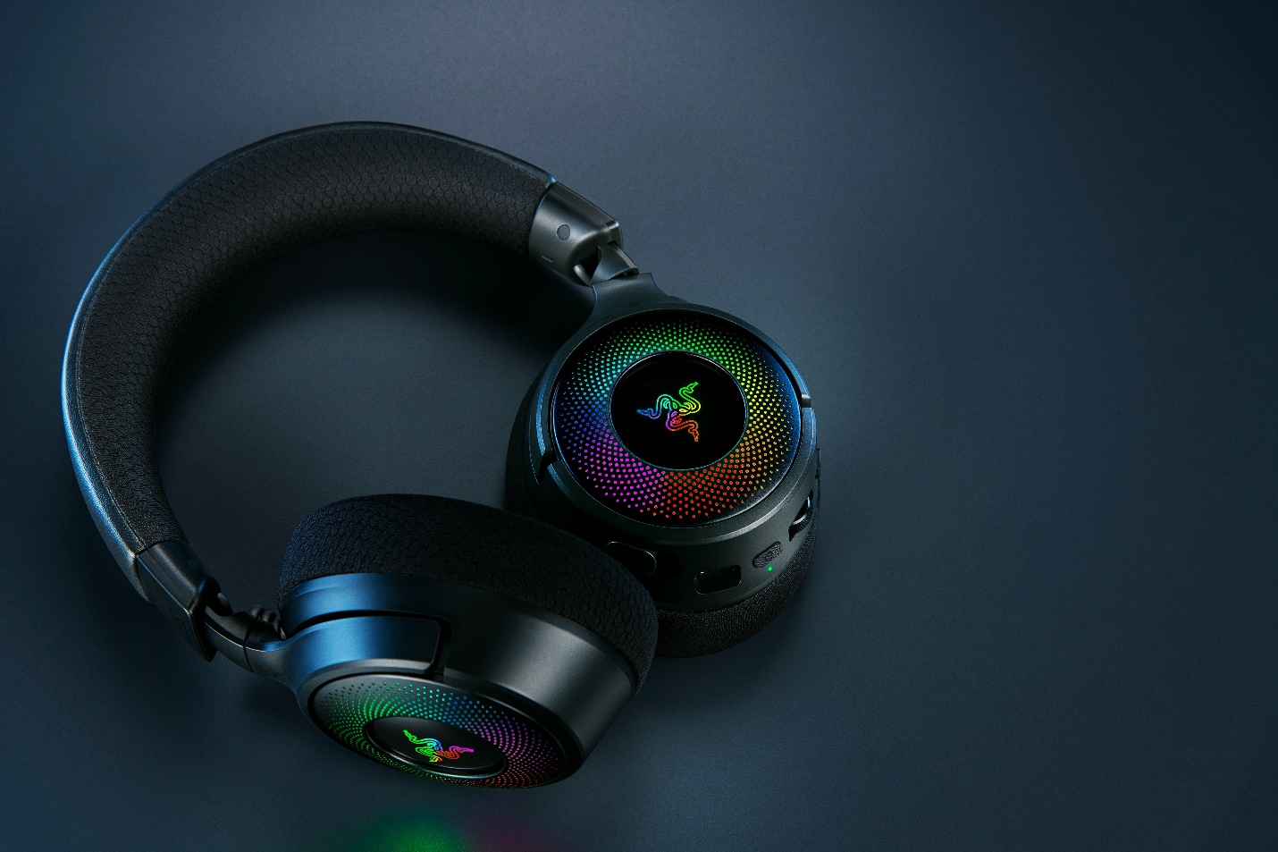 A pair of black headphones  Description automatically generated