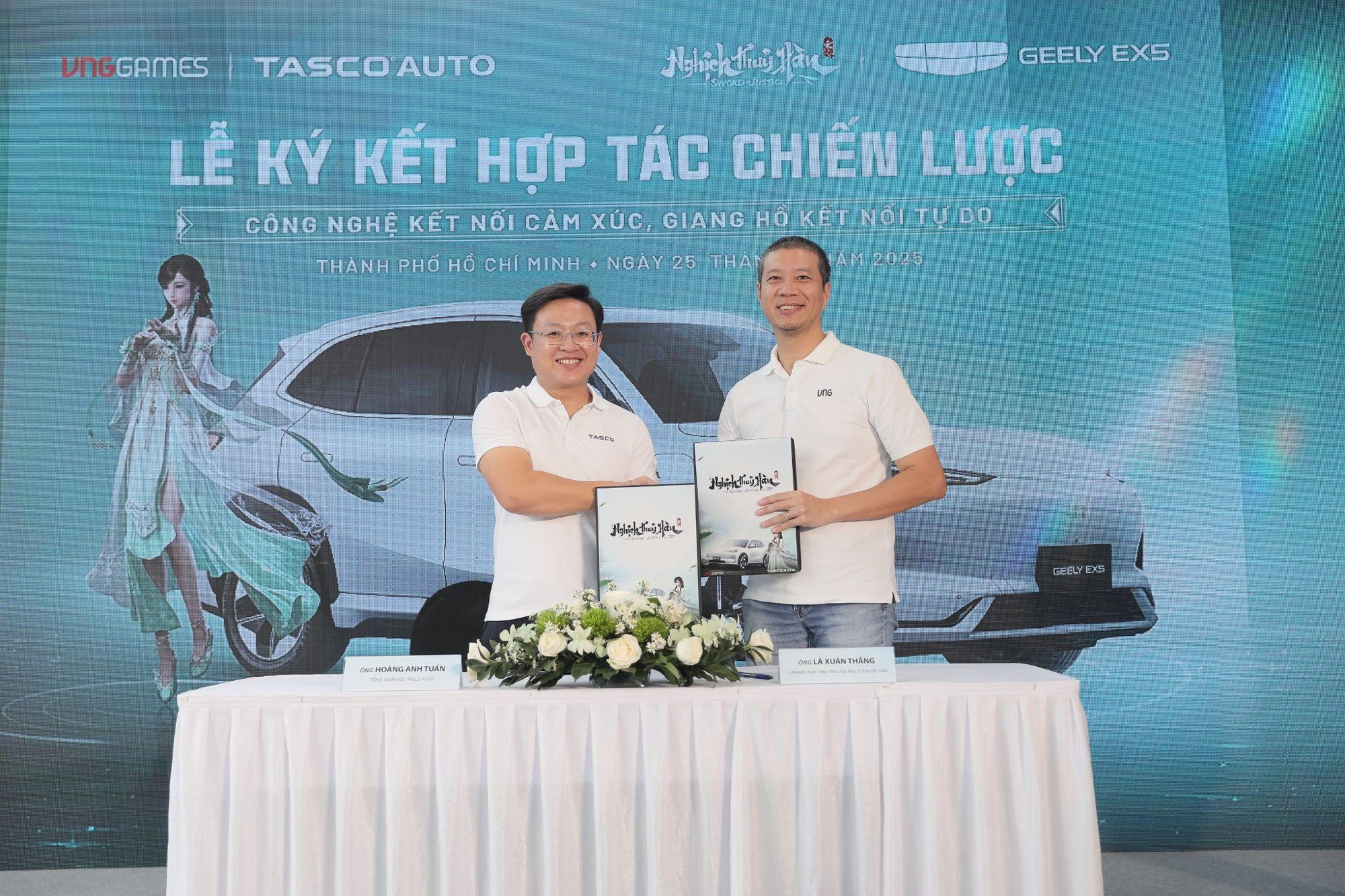 VNGGames và Tasco Auto ký kết hợp tác chiến lược – ra mắt game Nghịch Thủy Hàn và Geely là nhà tài trợ chính thức- Ảnh 1.