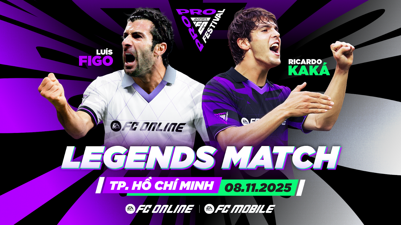 FC ONLINE bắt tay FC MOBILE mang FC PRO FESTIVAL 2025 về Việt Nam cùng cặp sao huyền thoại Kaká - Figo- Ảnh 1.