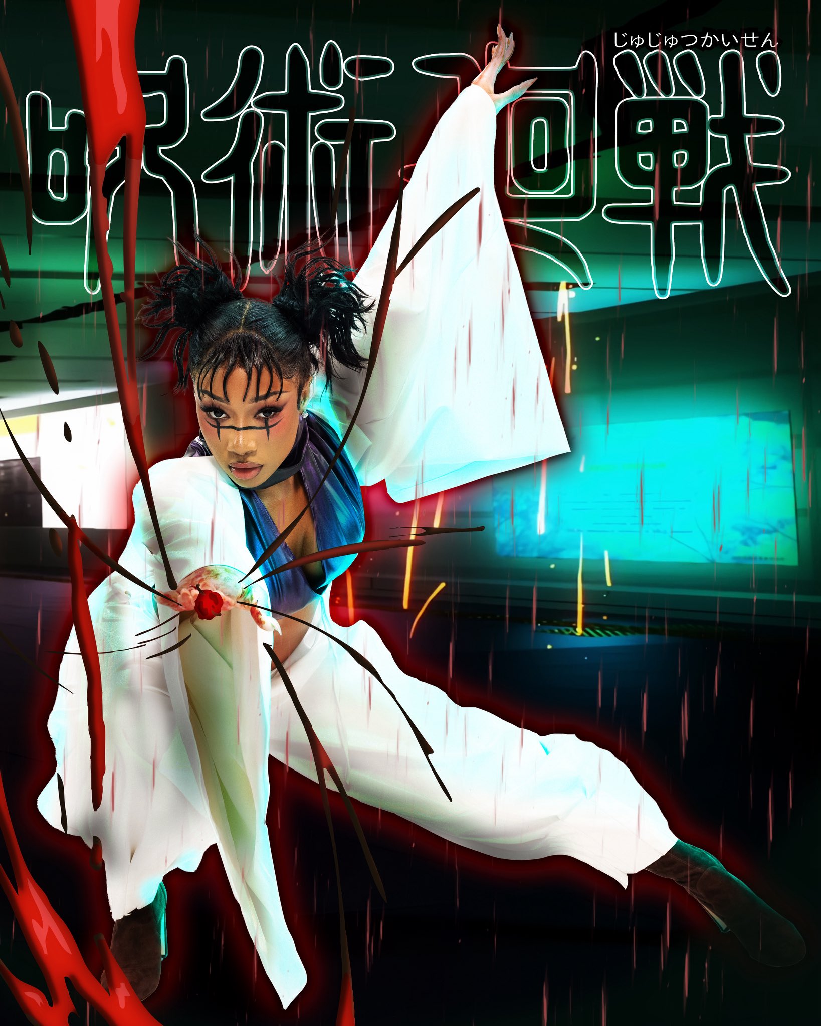 Nữ rapper cosplay thành nhân vật Jujutsu Kaisen, 'xuyên không' thẳng vào manga- Ảnh 2. Nữ rapper cosplay thành nhân vật Jujutsu Kaisen, 'xuyên không' thẳng vào manga- Ảnh 2.