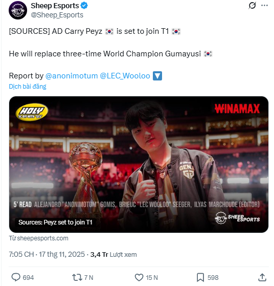 Tương lai Gumayusi trở thành dấu chấm hỏi, một cái tên bất ngờ sẽ đến T1- Ảnh 4. Tương lai Gumayusi trở thành dấu chấm hỏi, một cái tên bất ngờ sẽ đến T1- Ảnh 4.