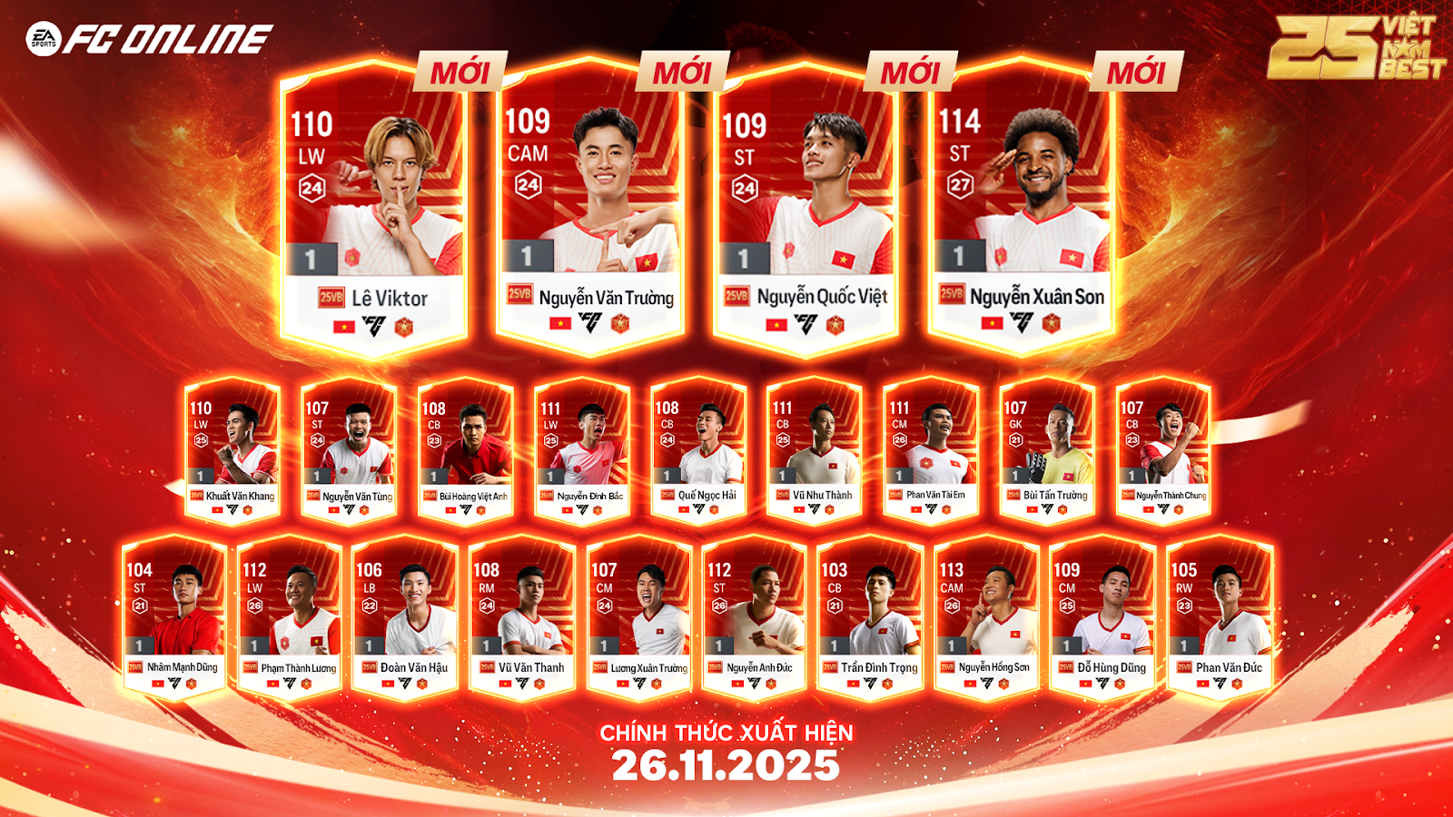 FC Online tung loạt cập nhật "khủng", dàn sao 25 Vietnam Best "chiếm spotlight"- Ảnh 1.