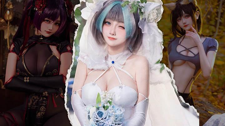 Diện váy cô dâu ngọt ngào, nữ coser lại khiến fan “bùng nổ thị giác”- Ảnh 1.