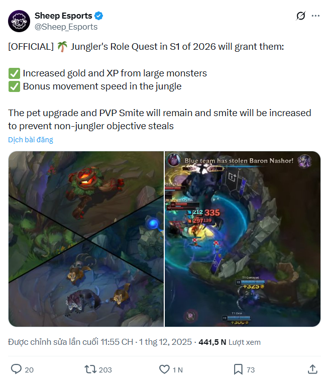 Riot tung ra một thay đổi cho Rừng, cộng đồng nghi vấn "nerf Gumayusi"- Ảnh 1. Riot tung ra một thay đổi cho Rừng, cộng đồng nghi vấn "nerf Gumayusi"- Ảnh 1.