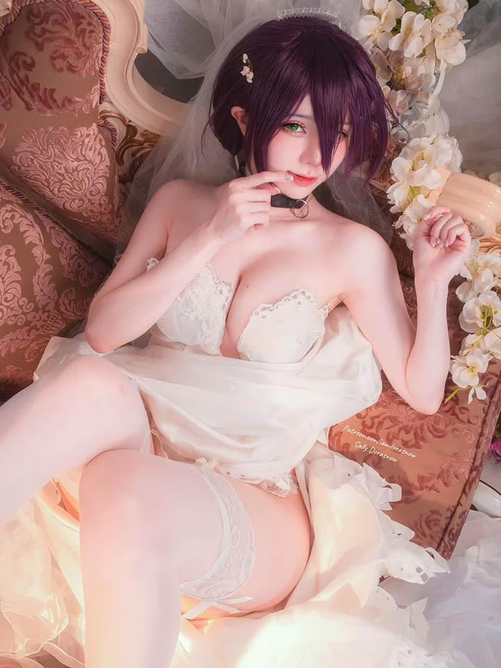 Thấy fan yêu cầu quá nhiều, hot girl hóa thân thành “best waifu” Reze trong bộ váy cưới gợi cảm- Ảnh 6.