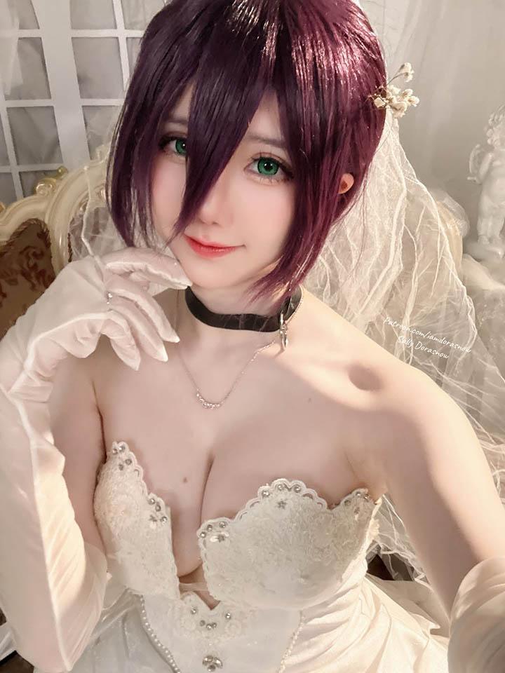 Thấy fan yêu cầu quá nhiều, hot girl hóa thân thành “best waifu” Reze trong bộ váy cưới gợi cảm- Ảnh 8.