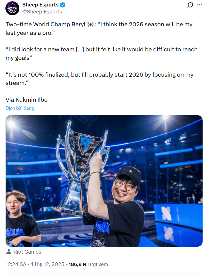 Một cựu vương CKTG chính thức thất nghiệp, xác định luôn tương lai buồn- Ảnh 2.