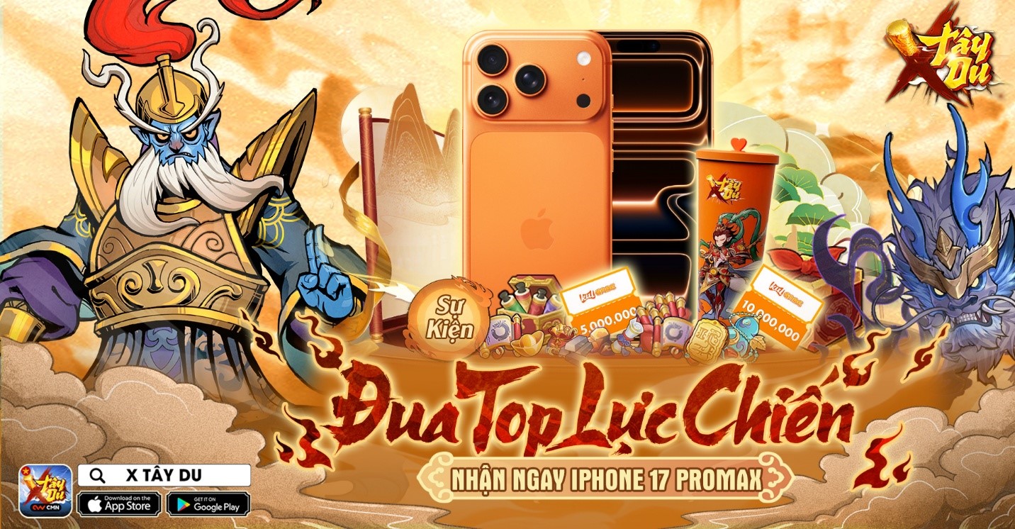 Giành ngôi vương X Tây Du, game thủ nhận ngay iPhone 17 Pro Max 256GB Cam vũ trụ- Ảnh 1. Giành ngôi vương X Tây Du, game thủ nhận ngay iPhone 17 Pro Max 256GB Cam vũ trụ- Ảnh 1.