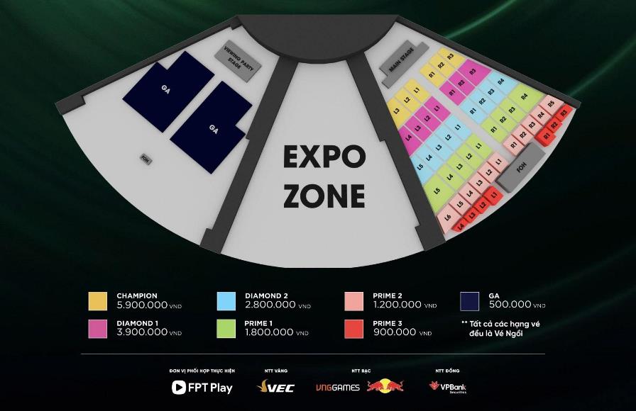 VPBank công bố seat map và giá vé Fan meeting của T1 tại Hà Nội- Ảnh 1.