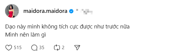 Mai Dora cập nhật dòng trạng thái khiến cộng đồng lo ngại, nhiều bình luận đưa ra giải pháp mang tên 