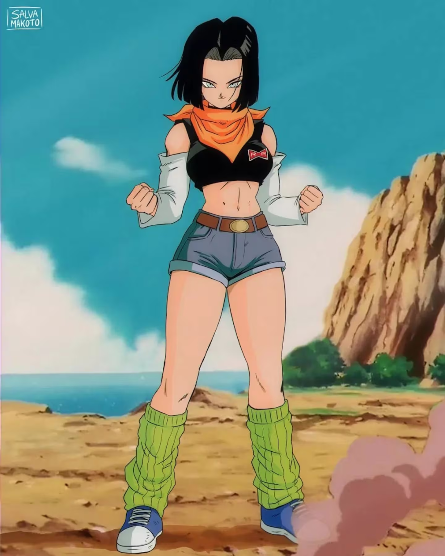 Dragon Ball: Android 17 phiên bản nữ quyến rũ đến nghẹt thở- Ảnh 1.