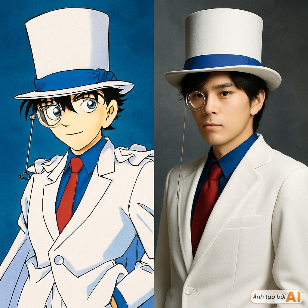 Animated characters becoming real: Haibara is unbelievably beautiful, why does Ran look so plain? 6 Kaito Kid's dashing appearance.