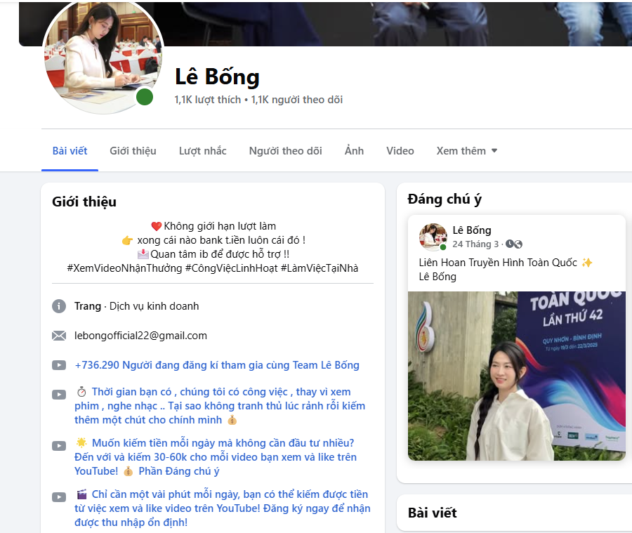 Hình ảnh của Lê Bống bị lợi dụng, kẻ gian có dấu hiệu lừa đảo- Ảnh 3. Hình ảnh của Lê Bống bị lợi dụng, kẻ gian có dấu hiệu lừa đảo- Ảnh 3.