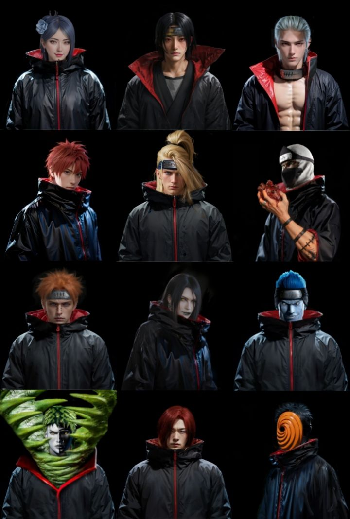 AI brings "haunting" beauty to the infamous Naruto crime organization 1 Akatsuki