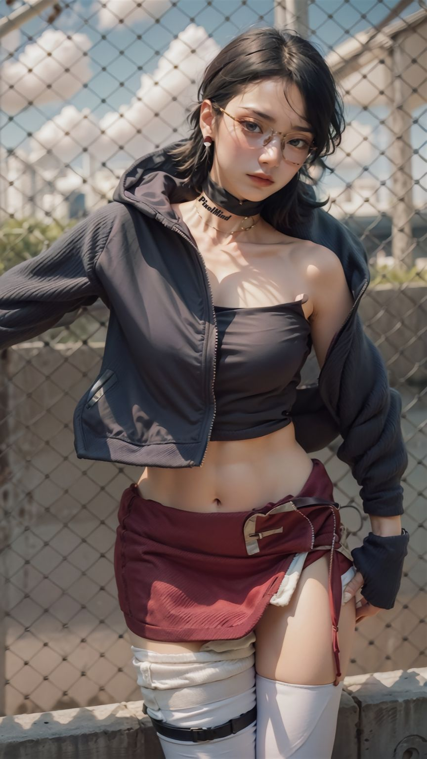 Boruto: Brought to Life by AI, Uchiha Sarada "Transforms" into an Irresistibly Beautiful Woman 7 AI Sarada art