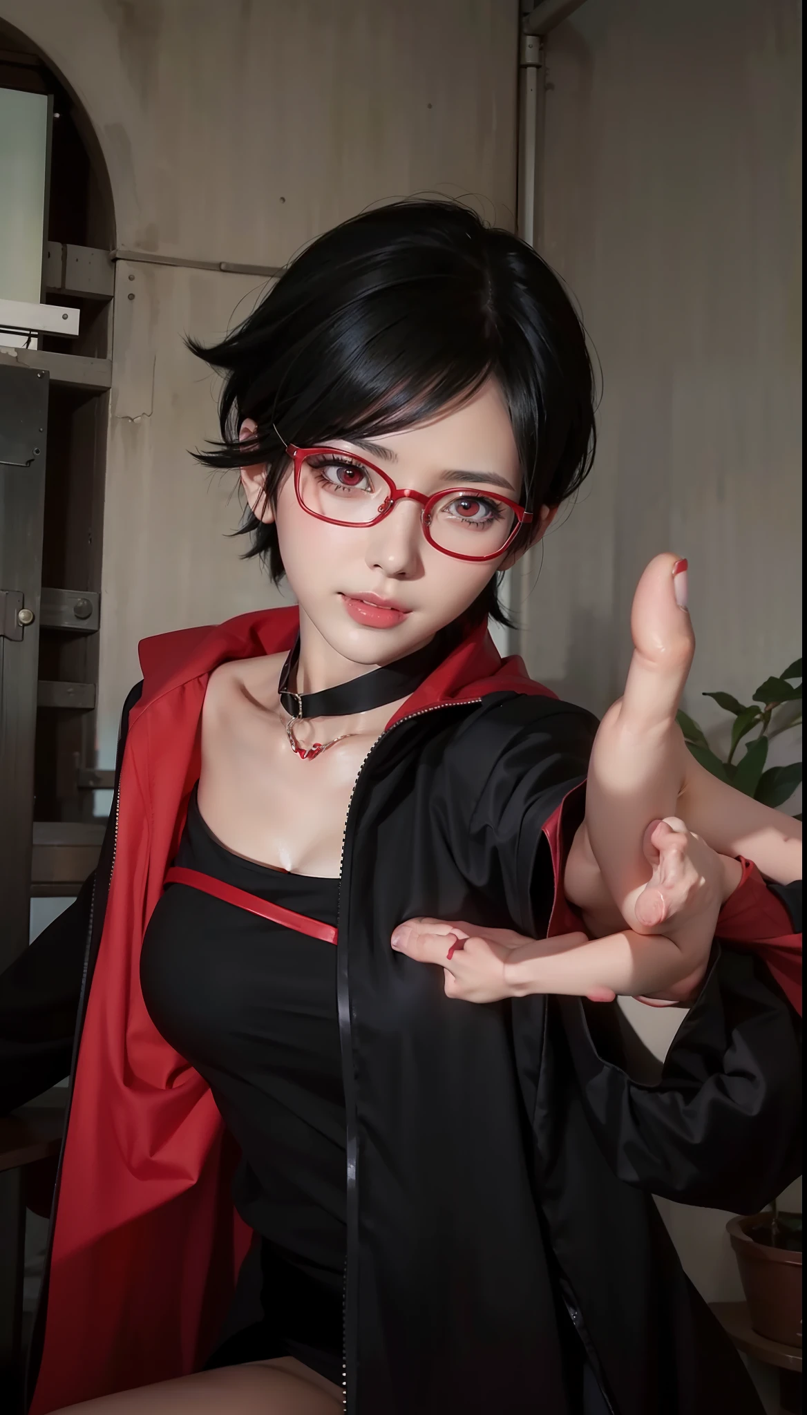 Boruto: Brought to Life by AI, Uchiha Sarada "Transforms" into an Irresistibly Beautiful Woman 3 AI Art of Sarada