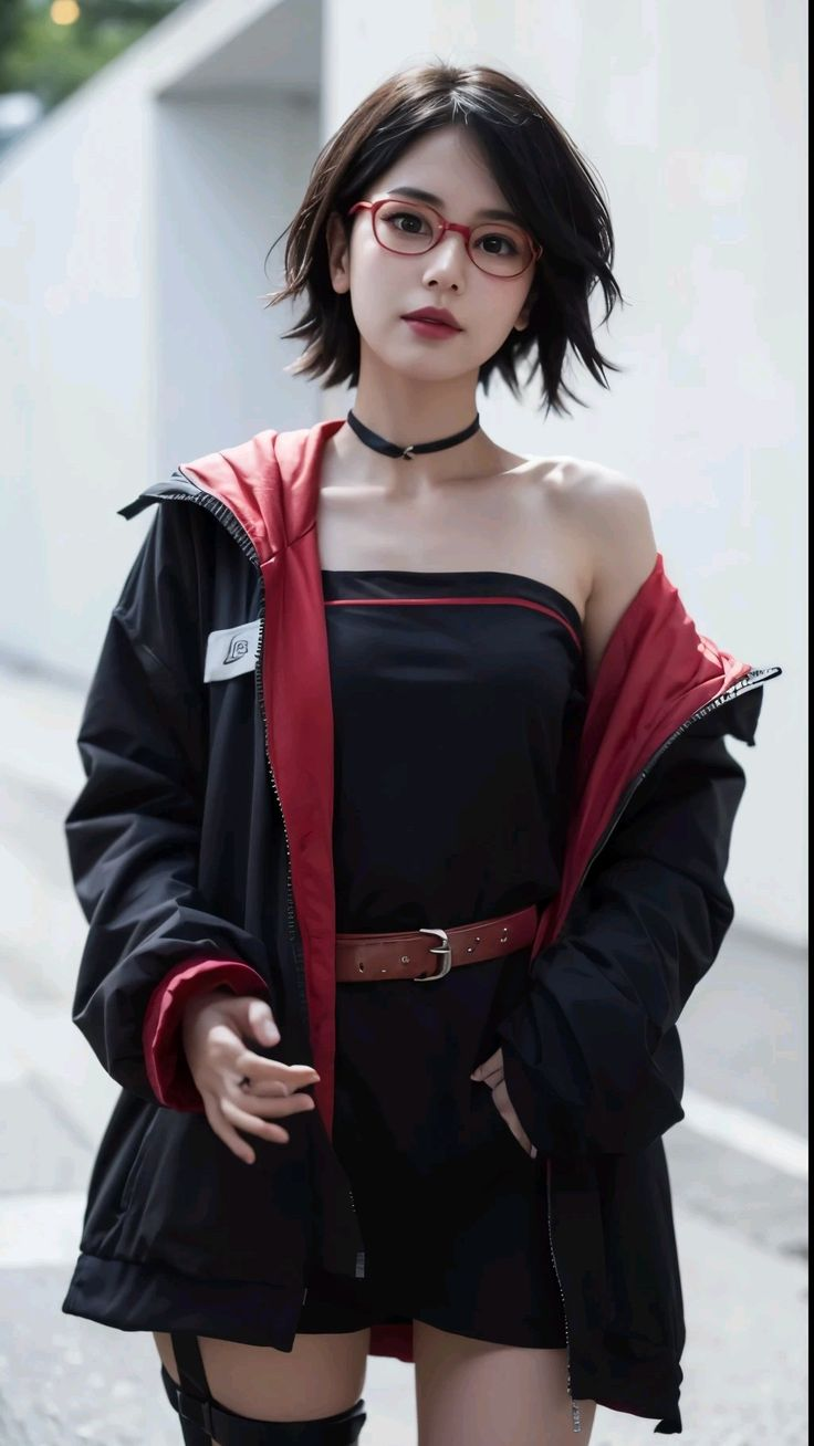 Boruto: Brought to Life by AI, Uchiha Sarada "Transforms" into an Irresistibly Beautiful Woman 5 Sarada AI artwork