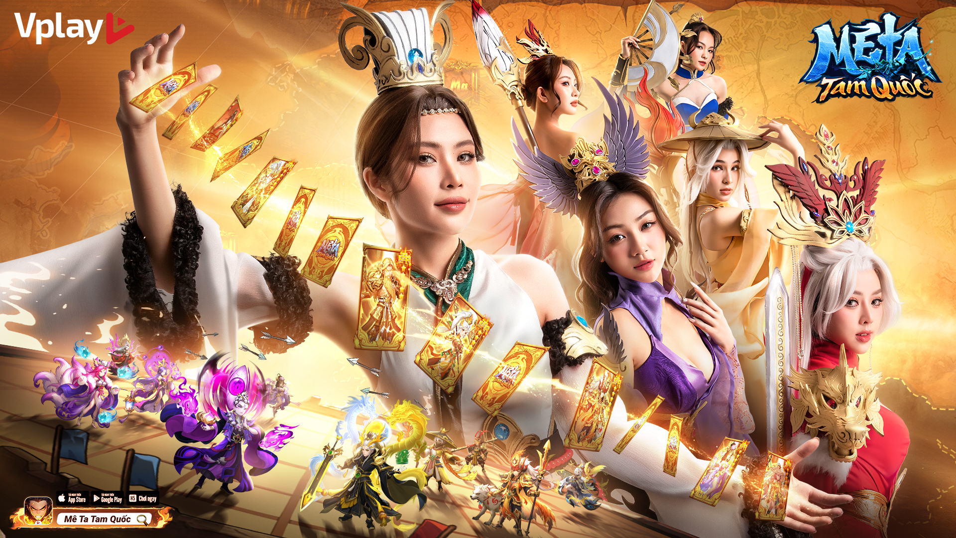 Mê Ta Tam Quốc - Vplay chính thức ra mắt, tặng 1000 lượt quay tướng miễn phí- Ảnh 1. Mê Ta Tam Quốc - Vplay chính thức ra mắt, tặng 1000 lượt quay tướng miễn phí- Ảnh 1.