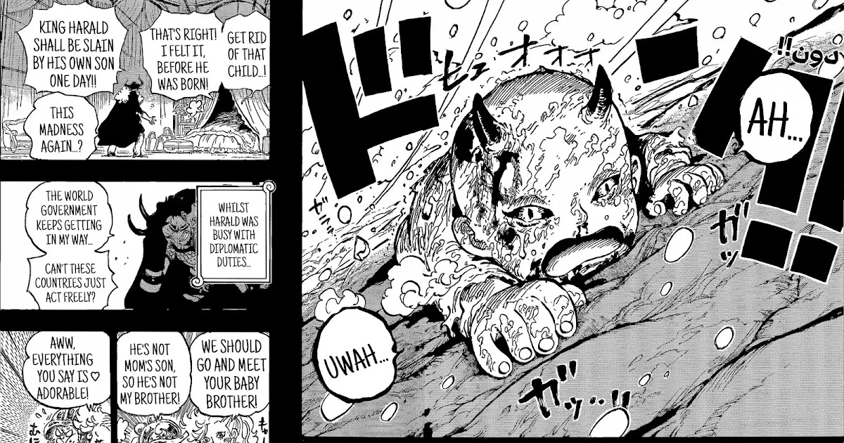 One Piece 1153: Bí mật bị chôn vùi của vua Harald và sự ra đời đầy nước mắt của hoàng tử Loki- Ảnh 5. One Piece 1153: Bí mật bị chôn vùi của vua Harald và sự ra đời đầy nước mắt của hoàng tử Loki- Ảnh 5.