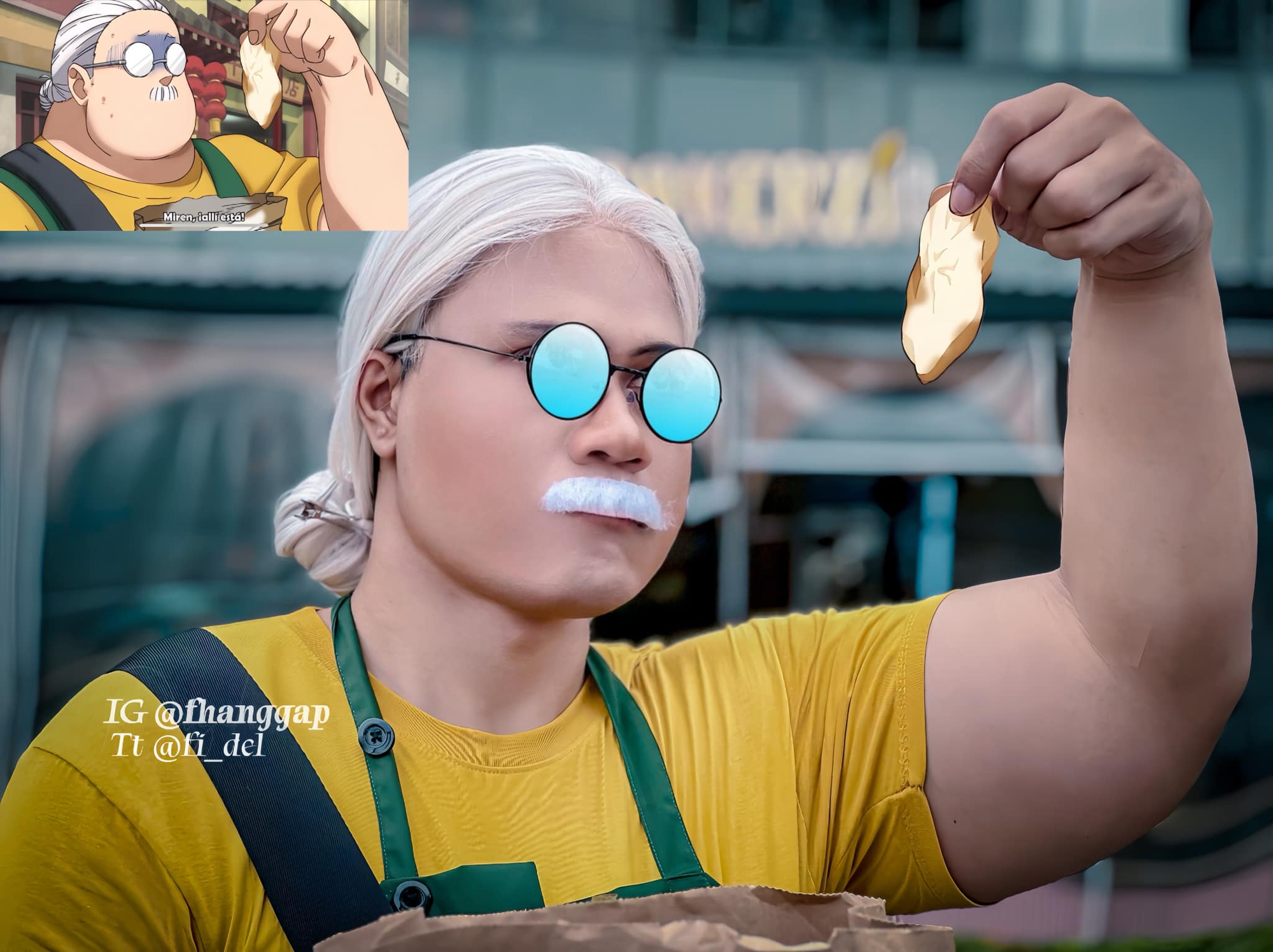 Cười ra nước mắt với loạt ảnh cosplay ông trùm sát thủ về vườn trong Sakamoto Days- Ảnh 1.
