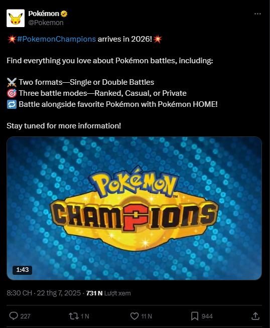 Tân binh đáng mong chờ bậc nhất của IP Pokémon ấn định thời điểm ra mắt- Ảnh 3. Tân binh đáng mong chờ bậc nhất của IP Pokémon ấn định thời điểm ra mắt- Ảnh 3.