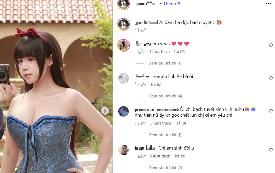Cosplay Bạch Tuyết, hot girl Instagram gây 