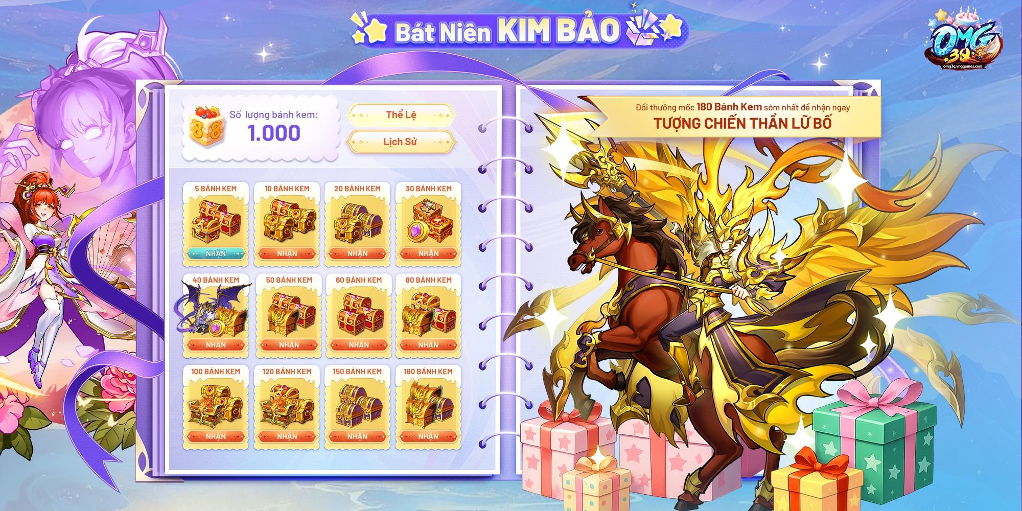 OMG 3Q kỷ niệm sinh nhật 8 năm: Huyền Thoại Game Đấu Tướng - Vô vàn sự kiện và quà tặng Khủng- Ảnh 3. OMG 3Q kỷ niệm sinh nhật 8 năm: Huyền Thoại Game Đấu Tướng - Vô vàn sự kiện và quà tặng Khủng- Ảnh 3.