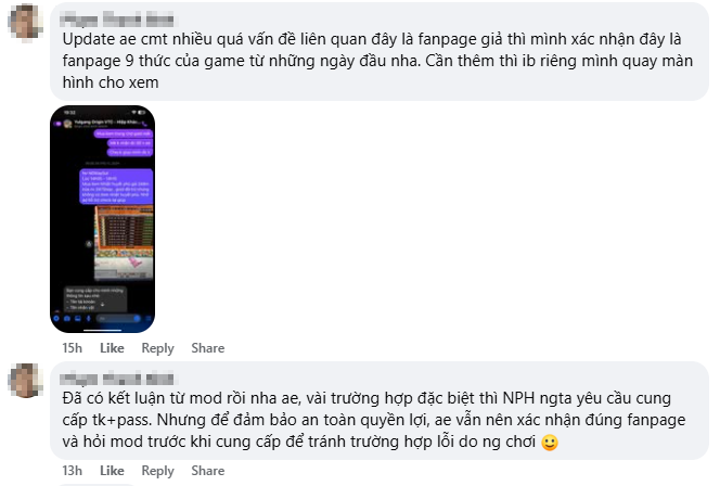 Admin yêu cầu đòi người chơi đưa cả password tài khoản để 