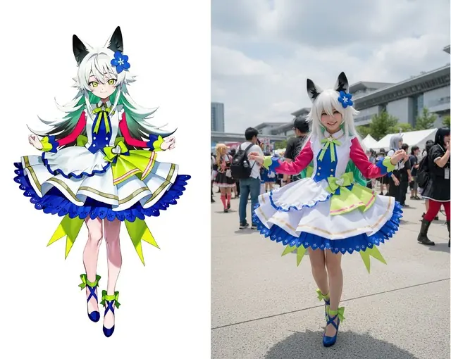 Bước ra khỏi trang giấy, nhân vật 2D lột xác thành cosplayer đời thực nhờ AI- Ảnh 1. Bước ra khỏi trang giấy, nhân vật 2D lột xác thành cosplayer đời thực nhờ AI- Ảnh 1.
