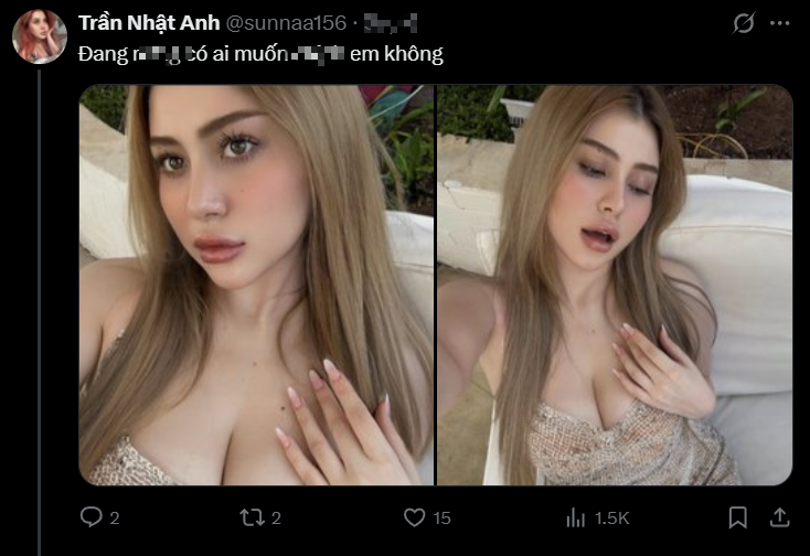Xuất hiện tài khoản trên mạng xã hội X gắn với nội dung nhạy cảm, hot girl Sunna nói gì?- Ảnh 2. Xuất hiện tài khoản trên mạng xã hội X gắn với nội dung nhạy cảm, hot girl Sunna nói gì?- Ảnh 2.