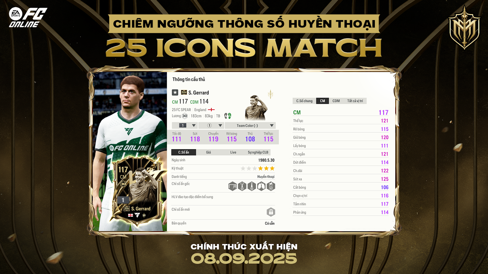 FC Online gây bão: Mùa thẻ 25 ICONS MATCH tích hợp tính năng 