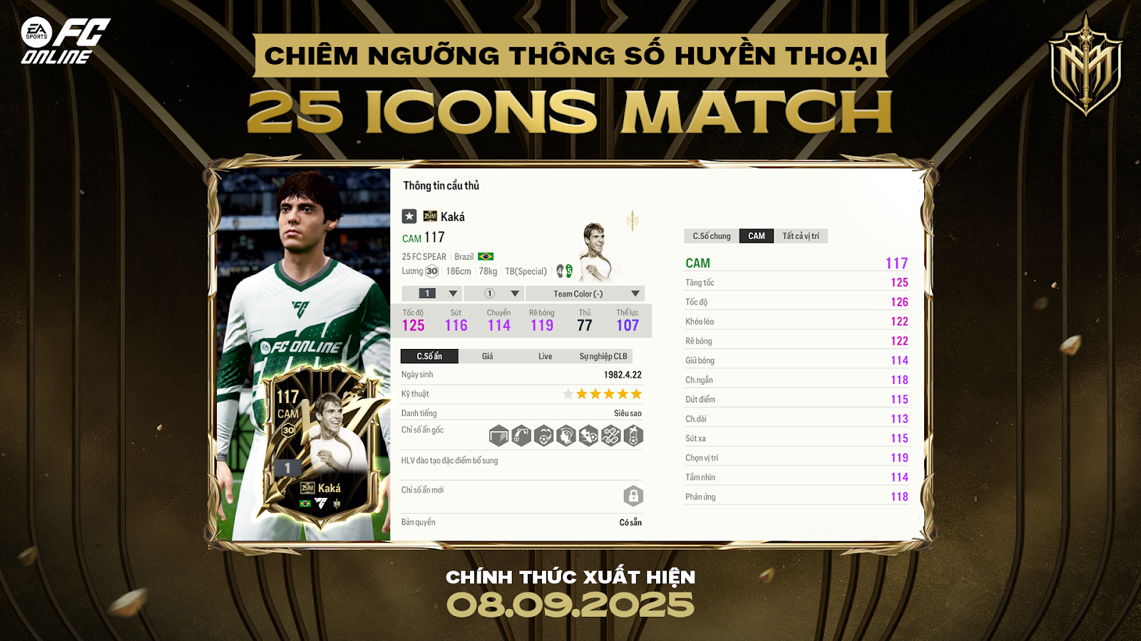 FC Online gây bão: Mùa thẻ 25 ICONS MATCH tích hợp tính năng 