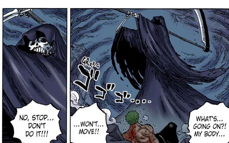 Đến năm 2026, chi tiết Zoro đối đầu thực thể cầm lưỡi hái vẫn là ẩn số gây tranh cãi nhất One Piece- Ảnh 2.