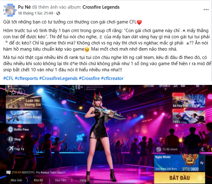 Hot girl CFL "tuyên chiến" anti-fan, "ngó" trang cá nhân khiến anh em game thủ nào cũng “gật gù” hưởng ứng- Ảnh 2. Hot girl CFL "tuyên chiến" anti-fan, "ngó" trang cá nhân khiến anh em game thủ nào cũng “gật gù” hưởng ứng- Ảnh 2.