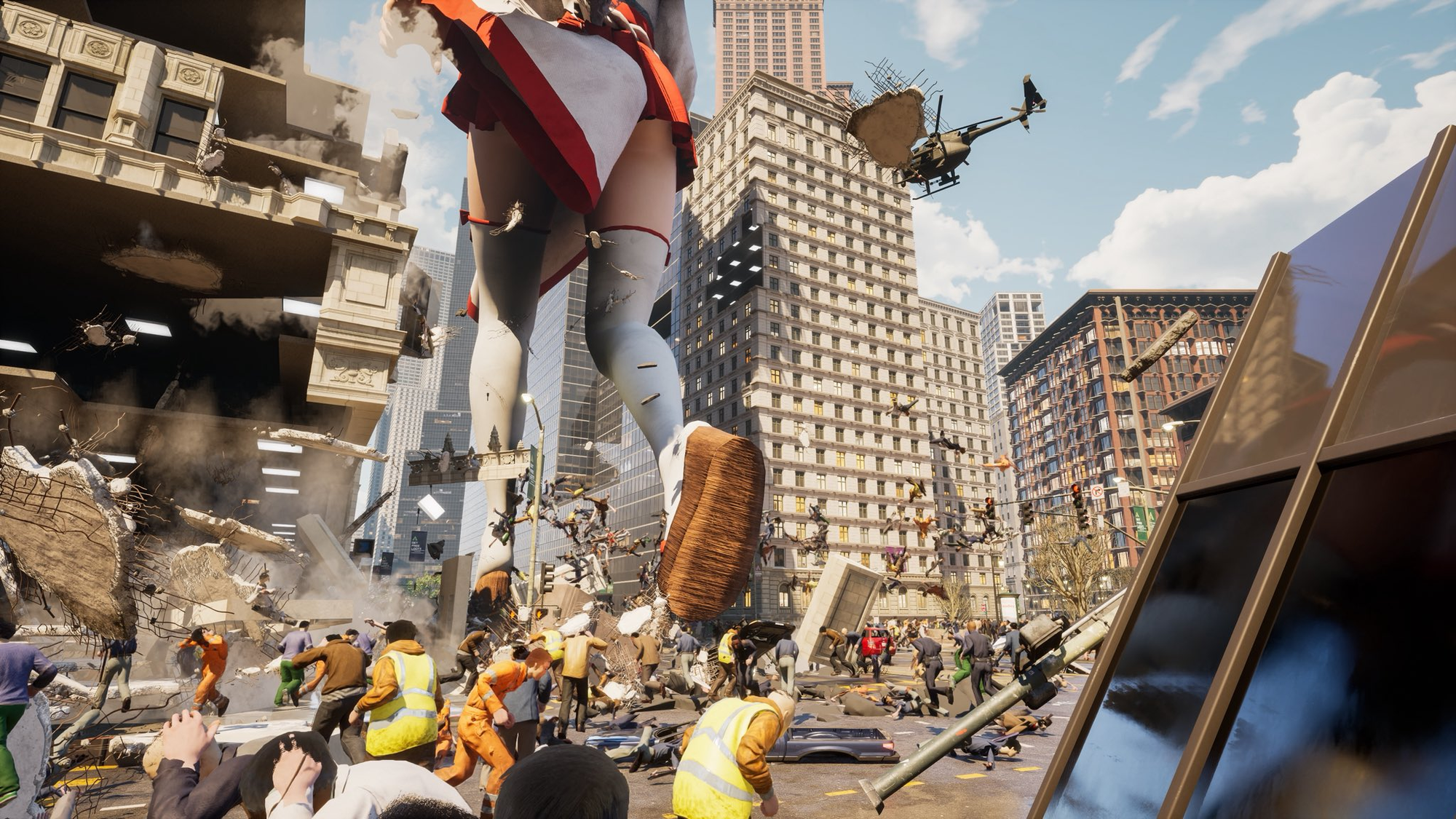 Xuất hiện tựa game siêu dị trên Steam, người chơi nhập vai hot girl gợi cảm khổng lồ, cố gắng tàn phá đô thị- Ảnh 5.