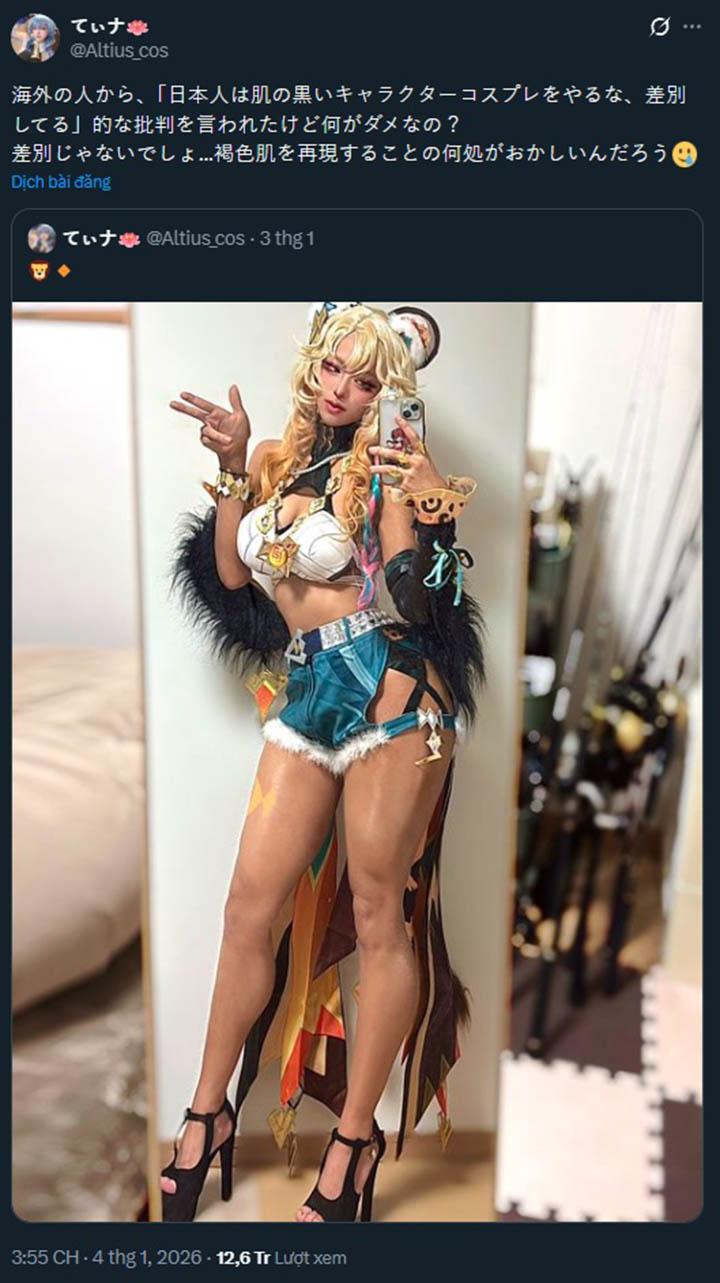 Cosplay như “xé truyện bước ra” với hơn 10 triệu view, coser vẫn bị chỉ trích vì chọn nhân vật da màu- Ảnh 4.