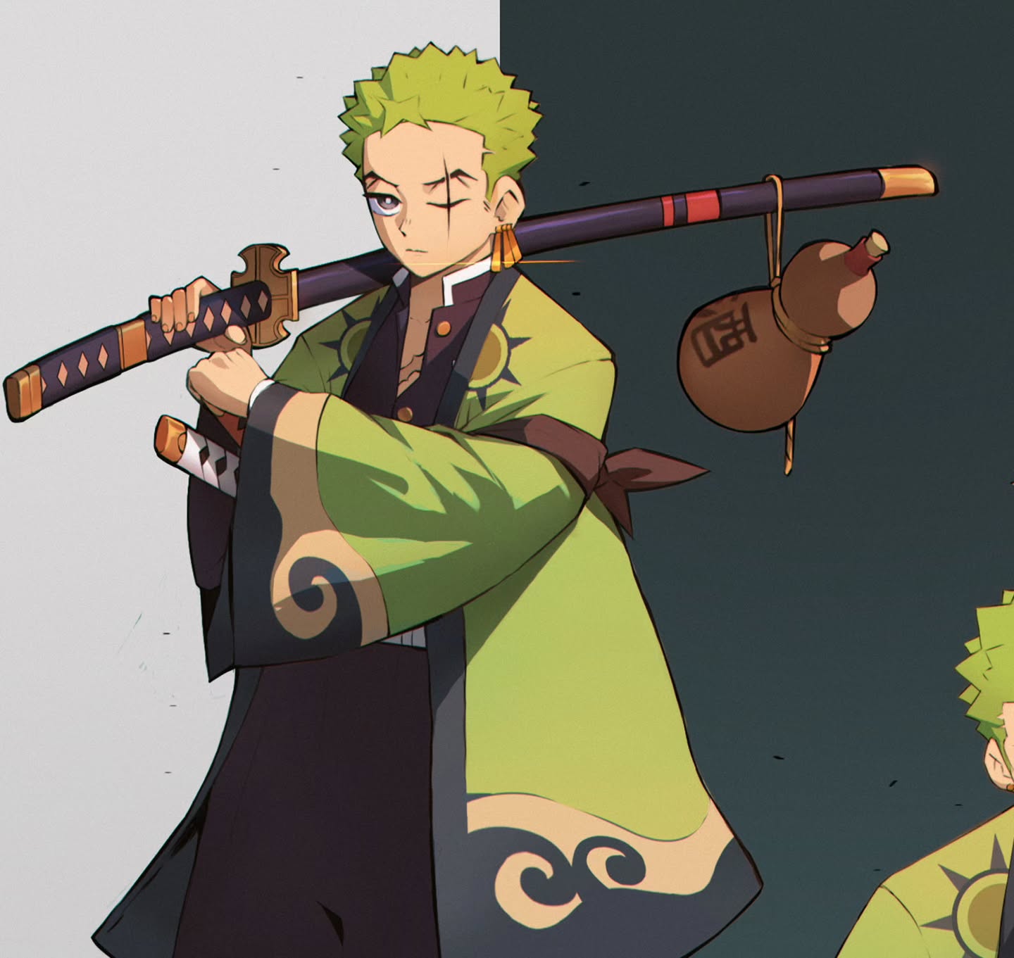 Thánh lạc Zoro đi nhầm sang vũ trụ Kimetsu no Yaiba, hóa thân thành Trụ cột thứ 10- Ảnh 4.