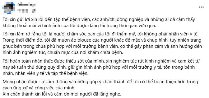 Cô gái mặc trang phục không phù hợp trong bệnh viện chính thức lên tiếng xin lỗi- Ảnh 4.