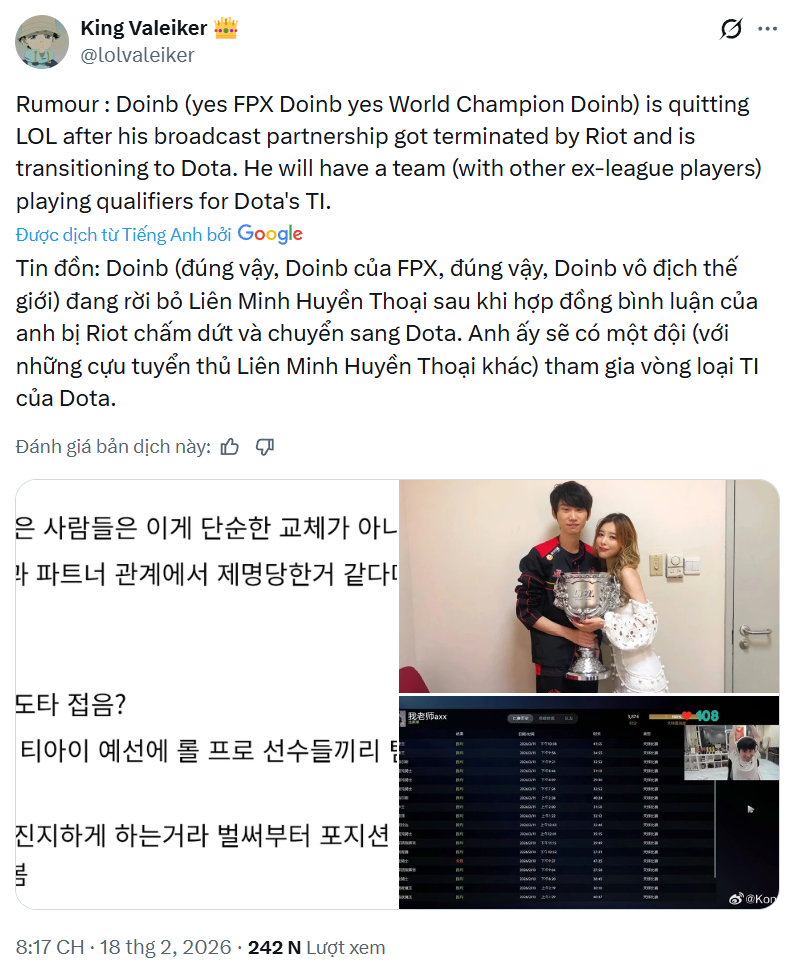 Cựu vô địch CKTG sẵn sàng chuyển hẳn sang DOTA 2, còn đặt mục tiêu "không tưởng"- Ảnh 2.