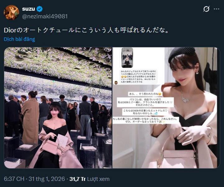 Đến fashion show của Dior, hot girl gây tranh cãi tới hơn 30 triệu lượt tương tác vì quá khứ là cựu diễn viên- Ảnh 5. Đến fashion show của Dior, hot girl gây tranh cãi tới hơn 30 triệu lượt tương tác vì quá khứ là cựu diễn viên- Ảnh 5.