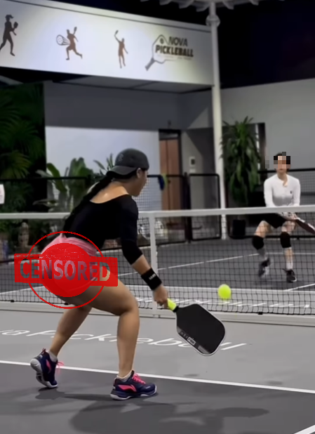 Mặc quần siêu bó chơi Pickleball, outfit của nữ gymer nổi tiếng tiếp tục 