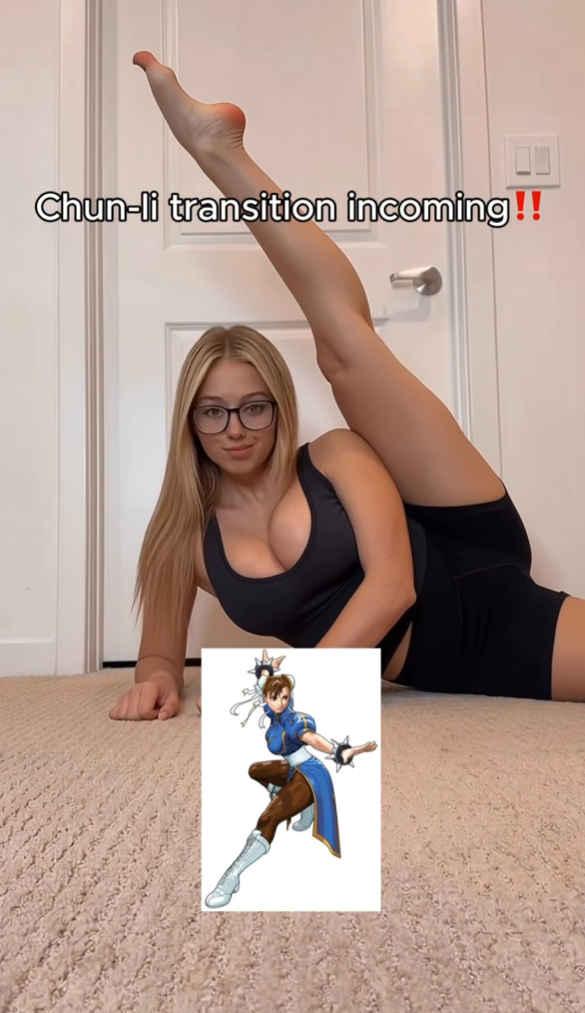 Đẳng cấp Chun-li đời thực, tung cú xoạc chân thẳng tắp, có khiến phiên bản của Lê Bống "out trình"?- Ảnh 2.