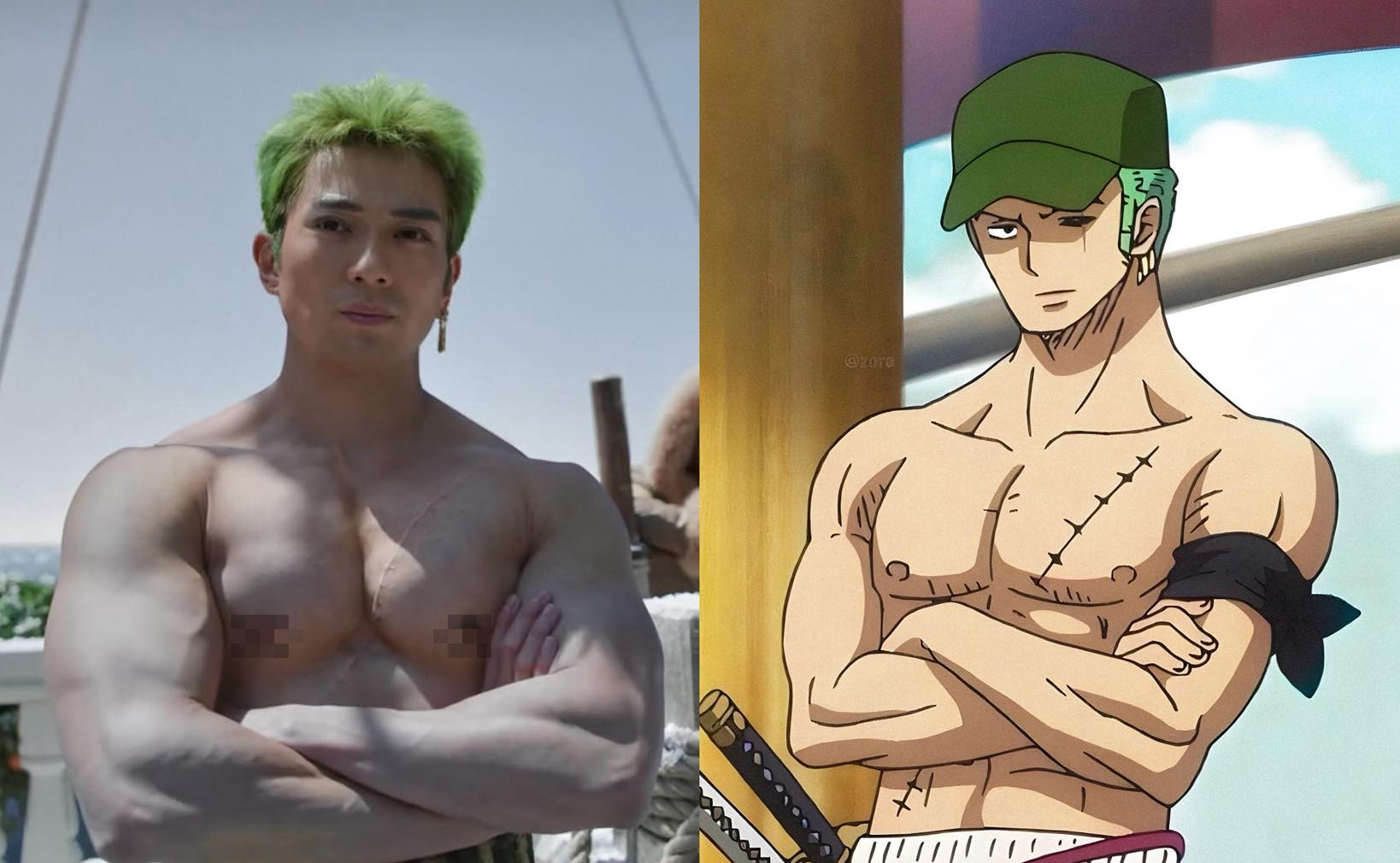 Tài tử đóng Zoro trong One Piece gây sốt vì đẹp hơn bản gốc, đến cả cơ bắp cũng xé truyện bước ra- Ảnh 2.