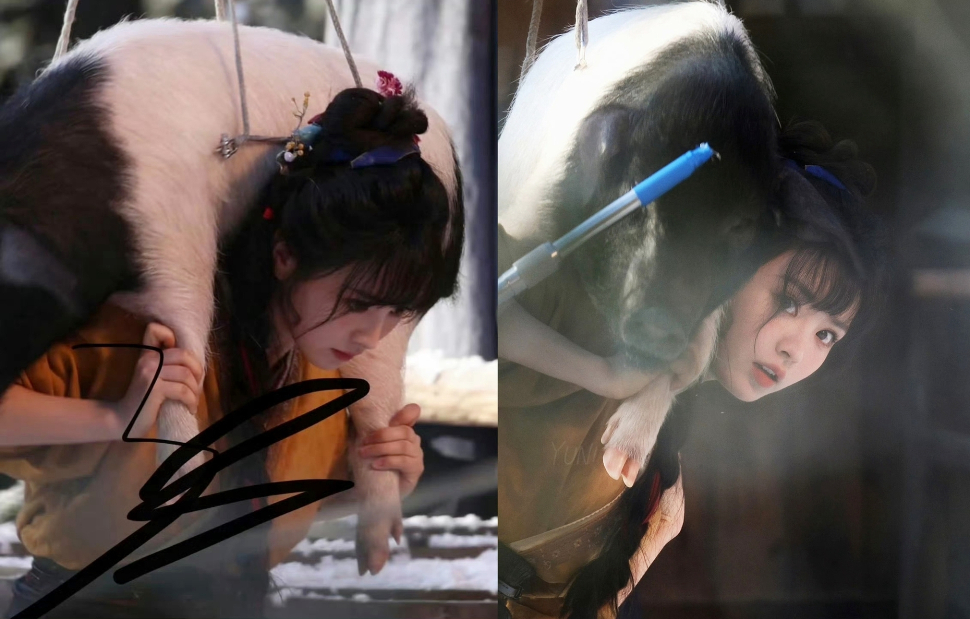 Mỹ nhân chỉ nặng 45kg mà vác cả con heo lẫn cõng bạn diễn 1m90, mặt và body chả liên quan gì đến nhau- Ảnh 1.