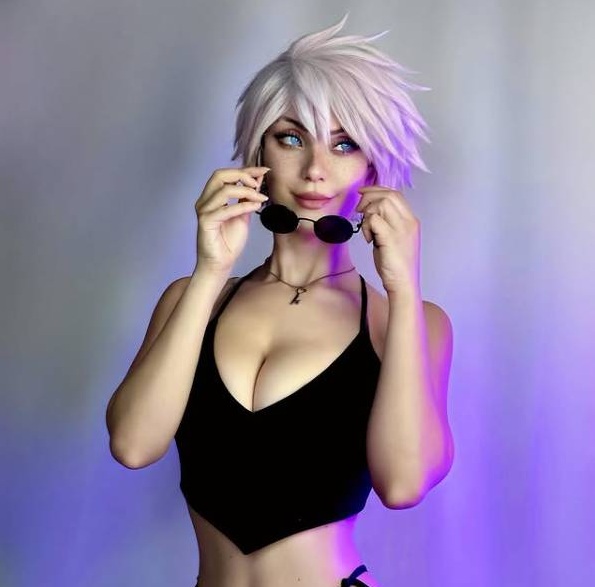 Cosplay Gojo Satoru phiên bản "nữ hóa" đầy nóng bỏng khiến fan Jujutsu Kaisen nghẹt thở- Ảnh 2.