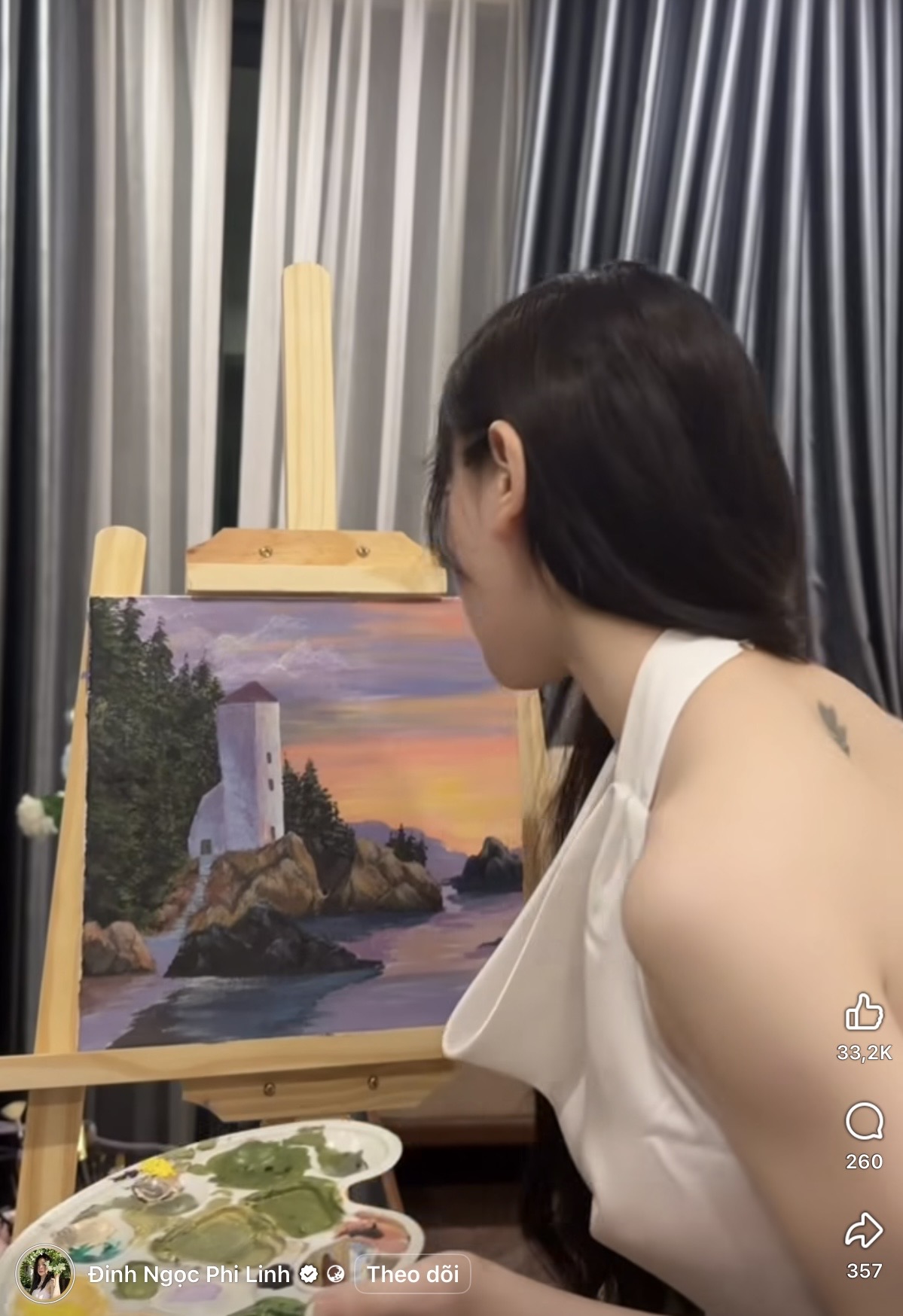 Say lòng trước khoảnh khắc "nàng thơ" bên giá vẽ, vẻ đẹp thanh tao hút hồn mọi ánh nhìn- Ảnh 5.