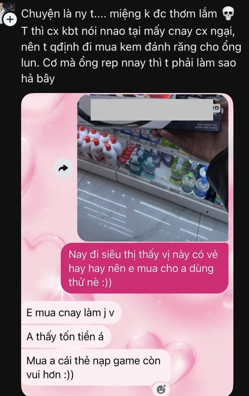 Tặng kem đánh răng cho người yêu vì muốn "nhắc khéo", cô gái "im lặng" khi anh chàng đòi... nạp game thay thế!- Ảnh 1.