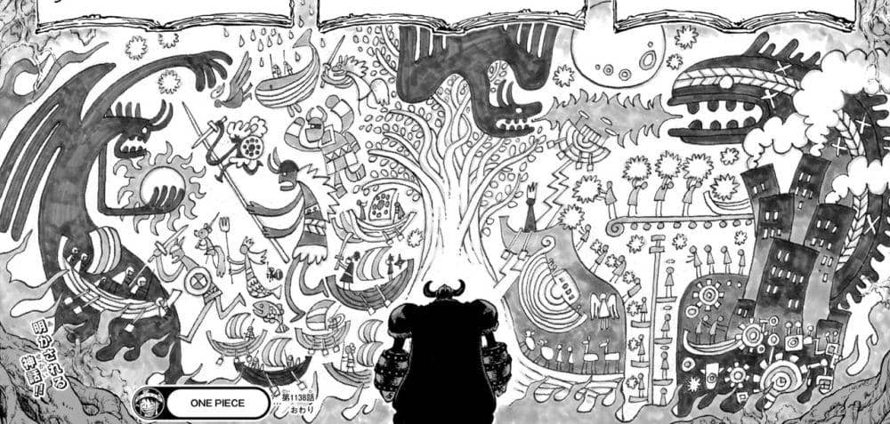 One Piece: Giả thuyết Imu là Thần Rừng trong bức bích họa cổ đại tại Elbaph- Ảnh 1. One Piece: Giả thuyết Imu là Thần Rừng trong bức bích họa cổ đại tại Elbaph- Ảnh 1.