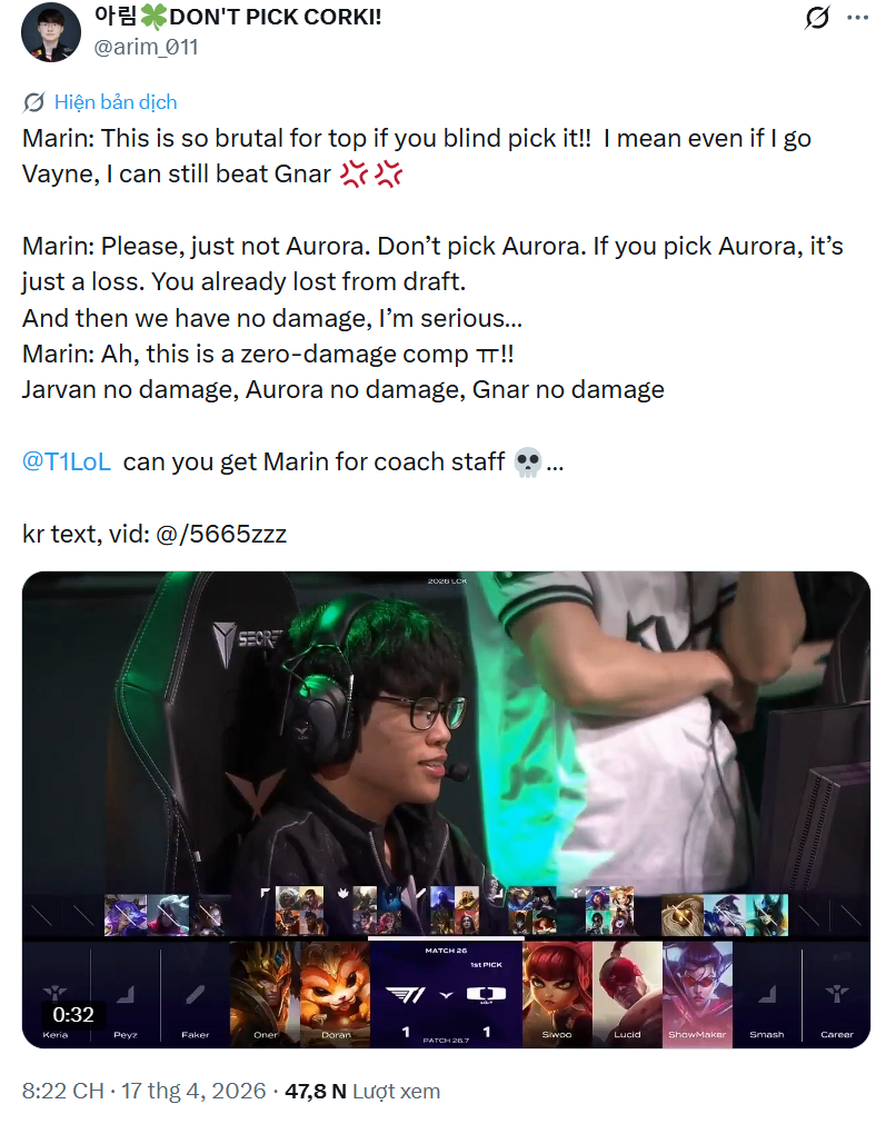 Cựu huyền thoại SKT T1 đã chốt luôn kết quả ngay từ khâu cấm chọn của đội nhà- Ảnh 2.